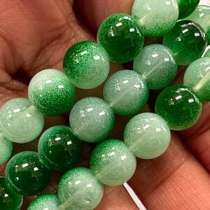 Elegant Green Beaded Bracelet Set